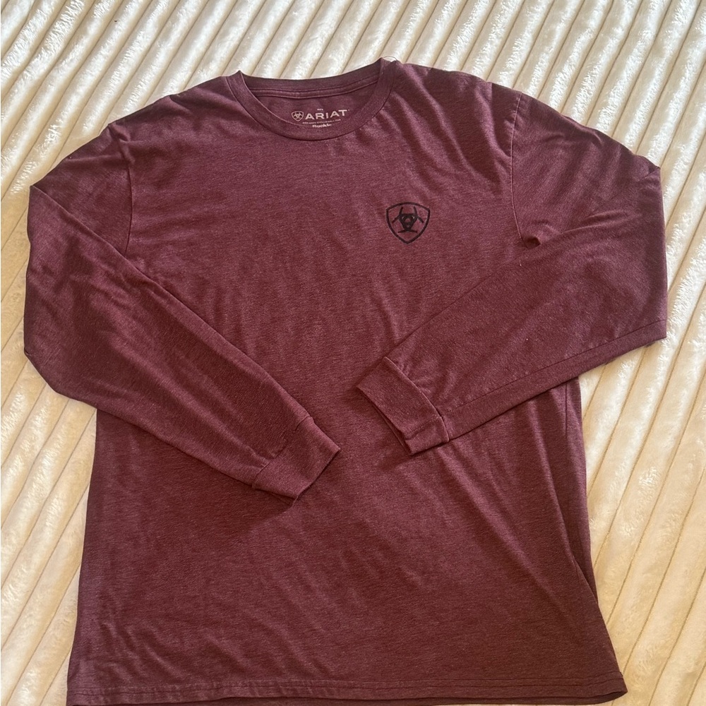 Ariat Men's Burgundy Long Sleeve Tee